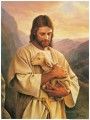 Jésus portant un agneau perdu Religieuse Christianisme